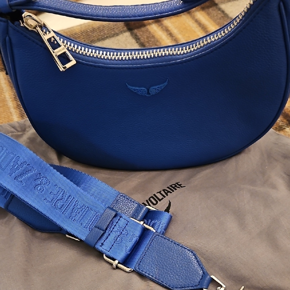 Zadig & Voltaire Blue Shoulder Bag with Structured Design